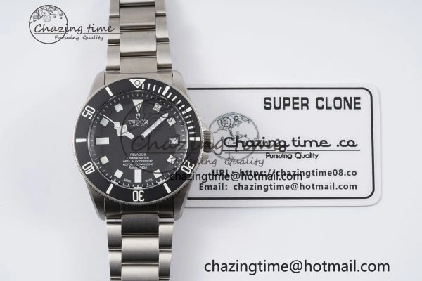 Pelagos Titanium Black Ceramic XF 1:1 Best Edition Black Dial on Titanium Bracelet A2824
