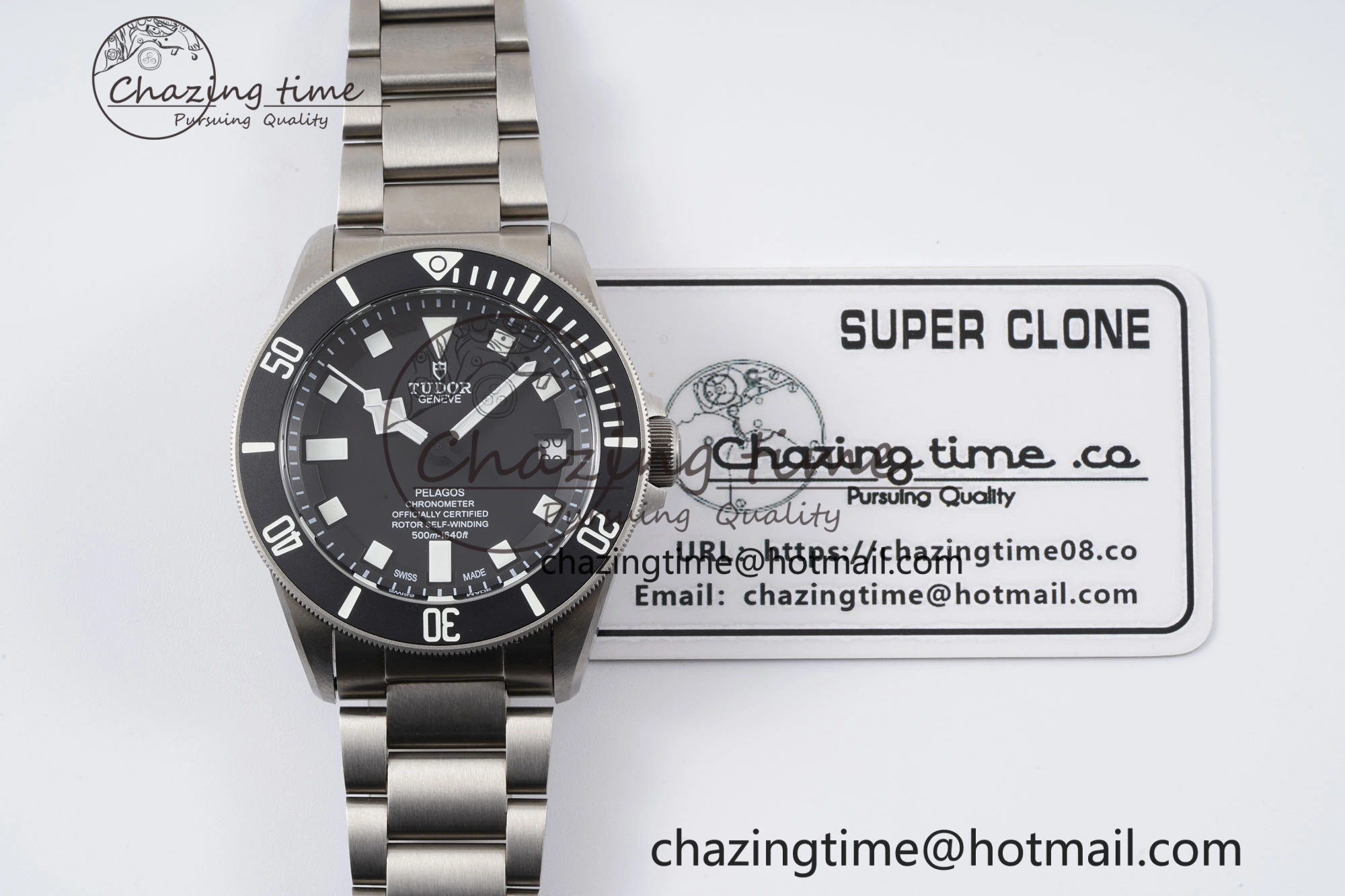 Pelagos Titanium Black Ceramic XF 1:1 Best Edition Black Dial on Titanium Bracelet A2824