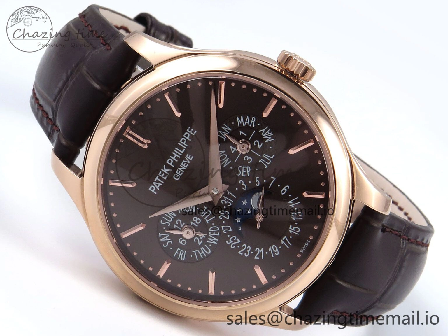 Perpetual Calendar 5140 RG 3KF Best Edition Brown Dial on Brown Leather Strap A240