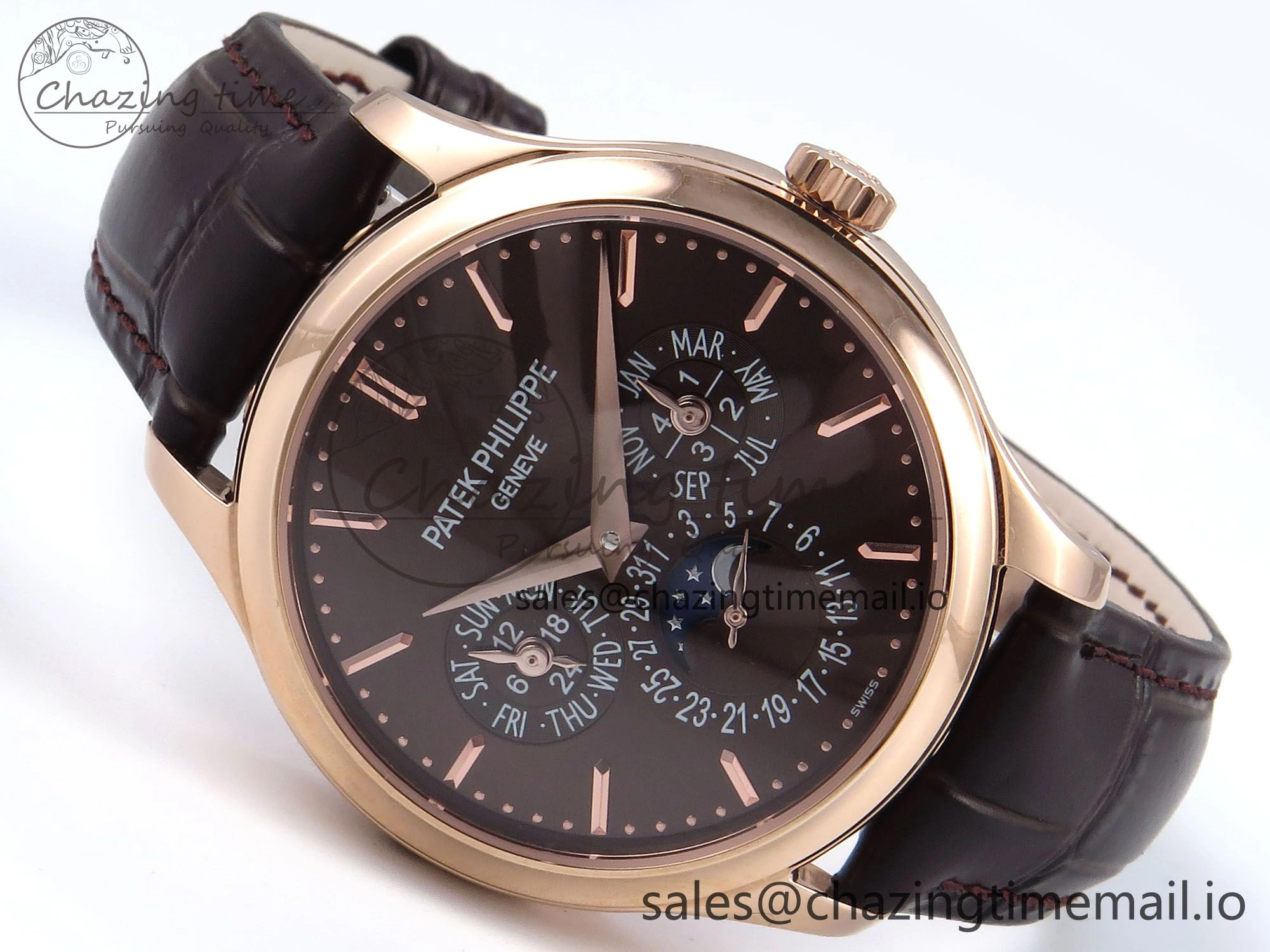 Perpetual Calendar 5140 RG 3KF Best Edition Brown Dial on Brown Leather Strap A240