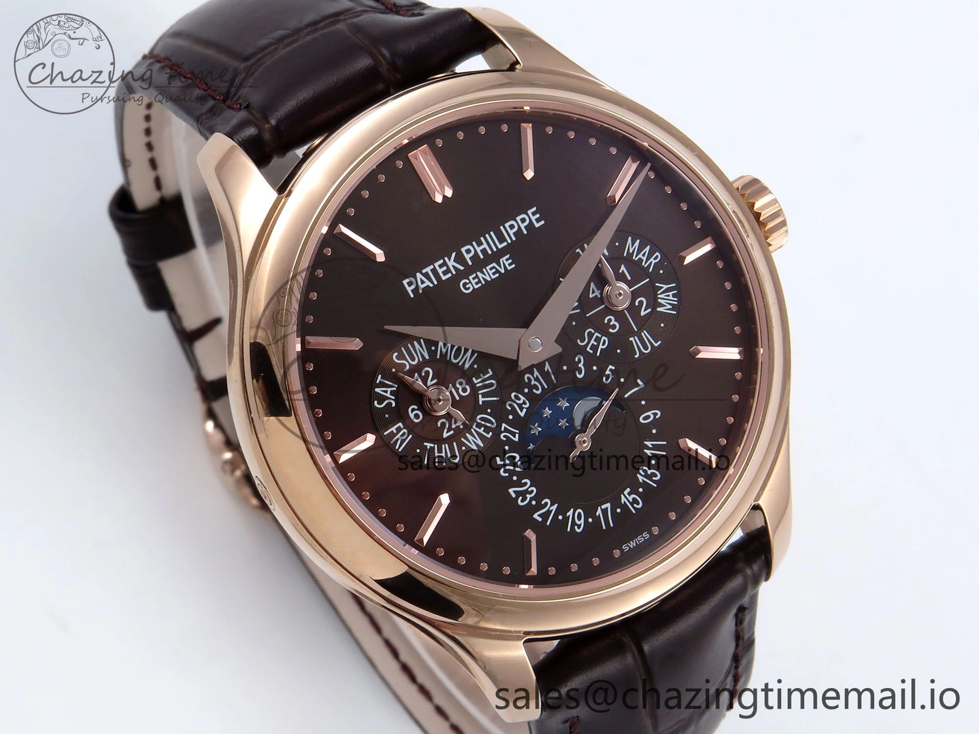 Perpetual Calendar 5140 RG 3KF Best Edition Brown Dial on Brown Leather Strap A240