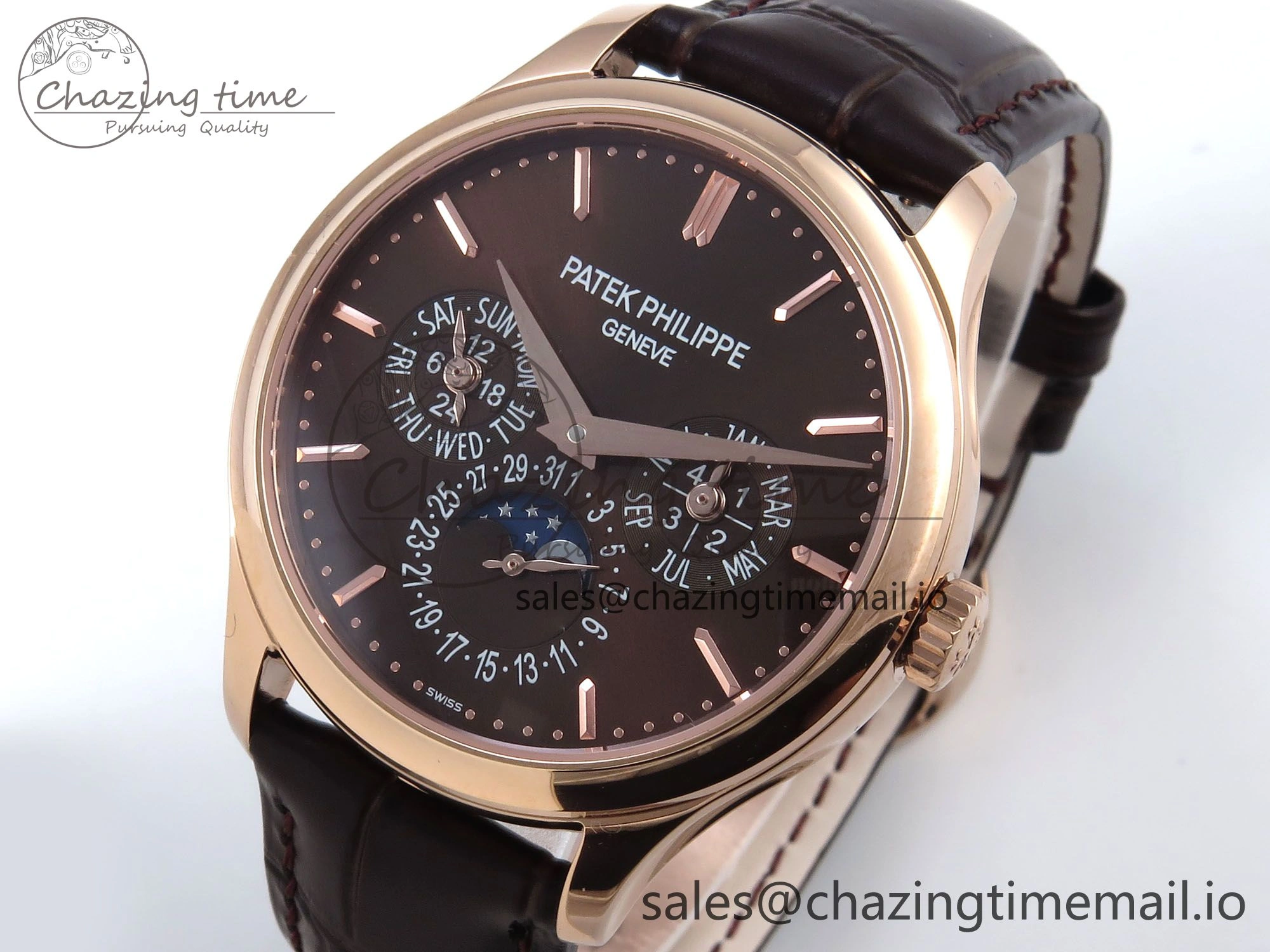 Perpetual Calendar 5140 RG 3KF Best Edition Brown Dial on Brown Leather Strap A240