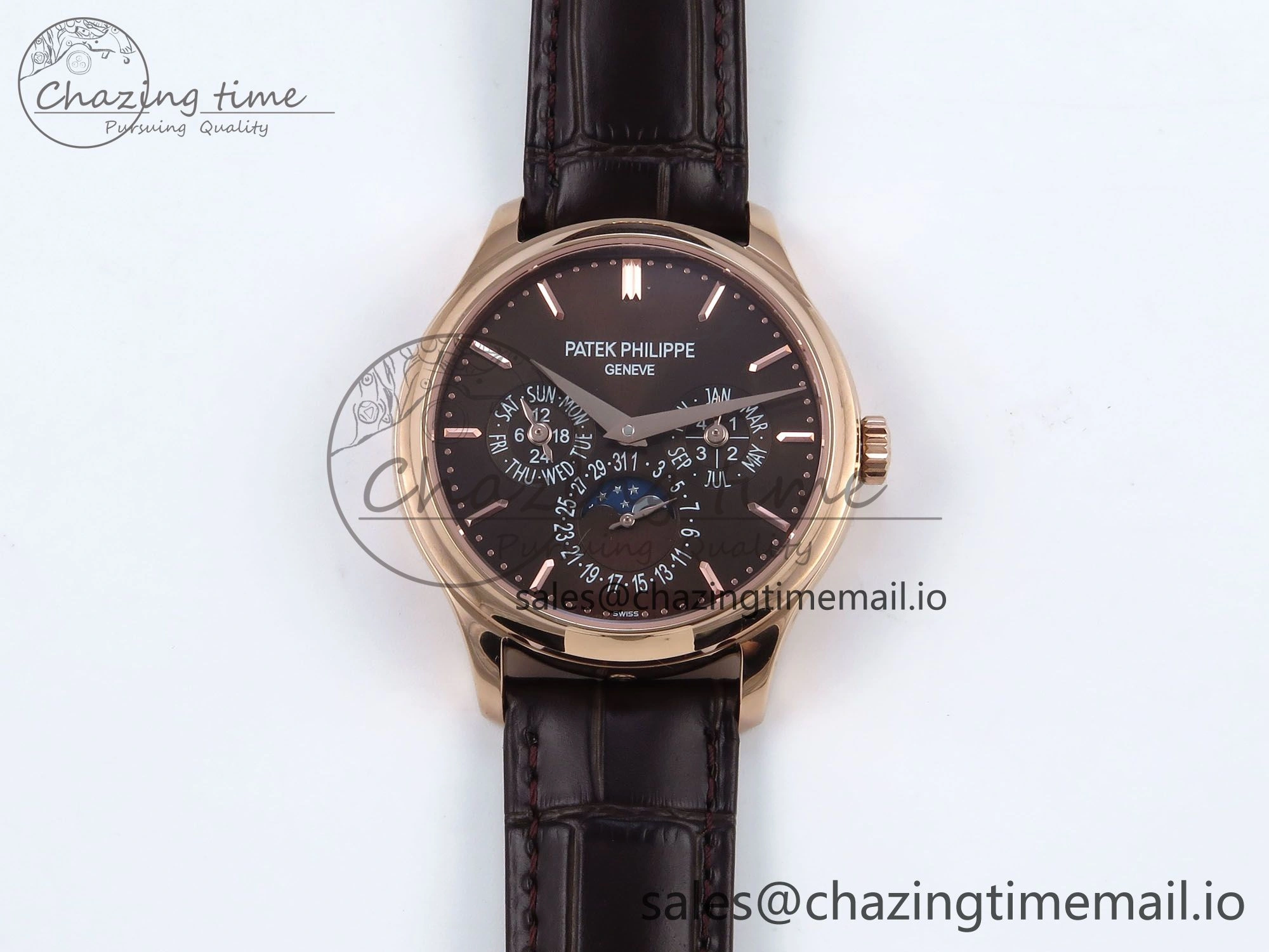 Perpetual Calendar 5140 RG 3KF Best Edition Brown Dial on Brown Leather Strap A240