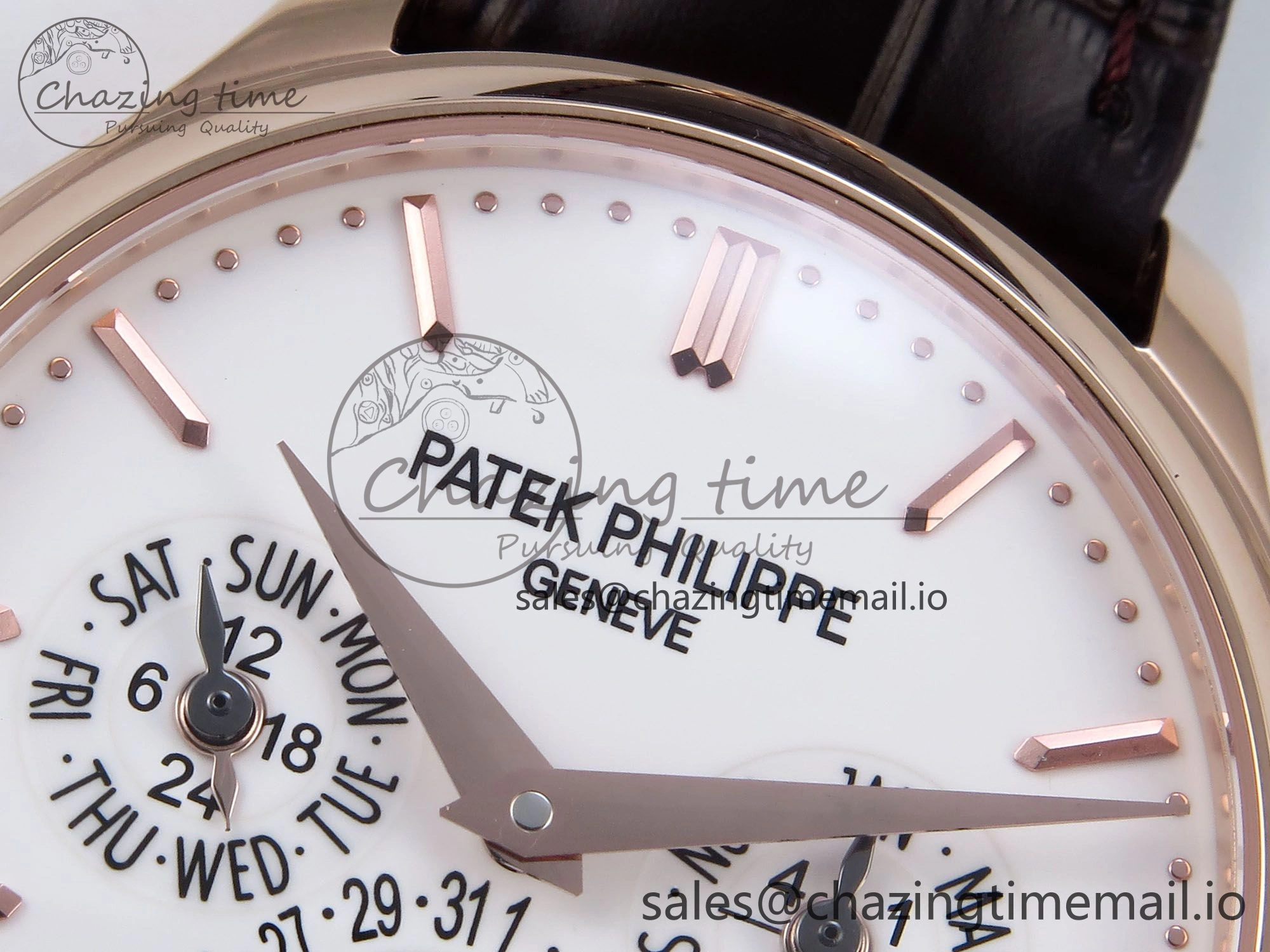 Perpetual Calendar 5140 RG 3KF Best Edition White Dial on Brown Leather Strap A240
