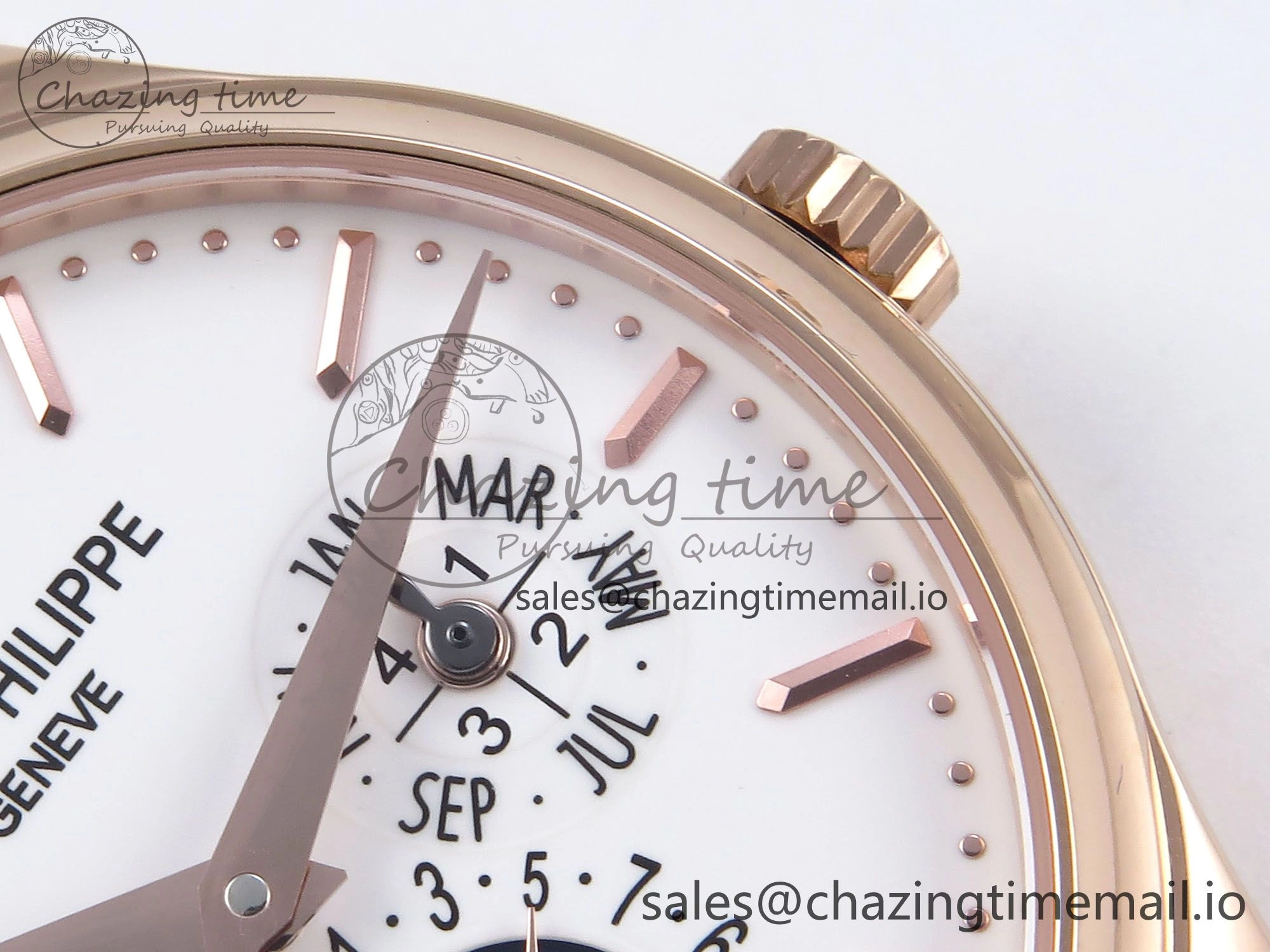 Perpetual Calendar 5140 RG 3KF Best Edition White Dial on Brown Leather Strap A240