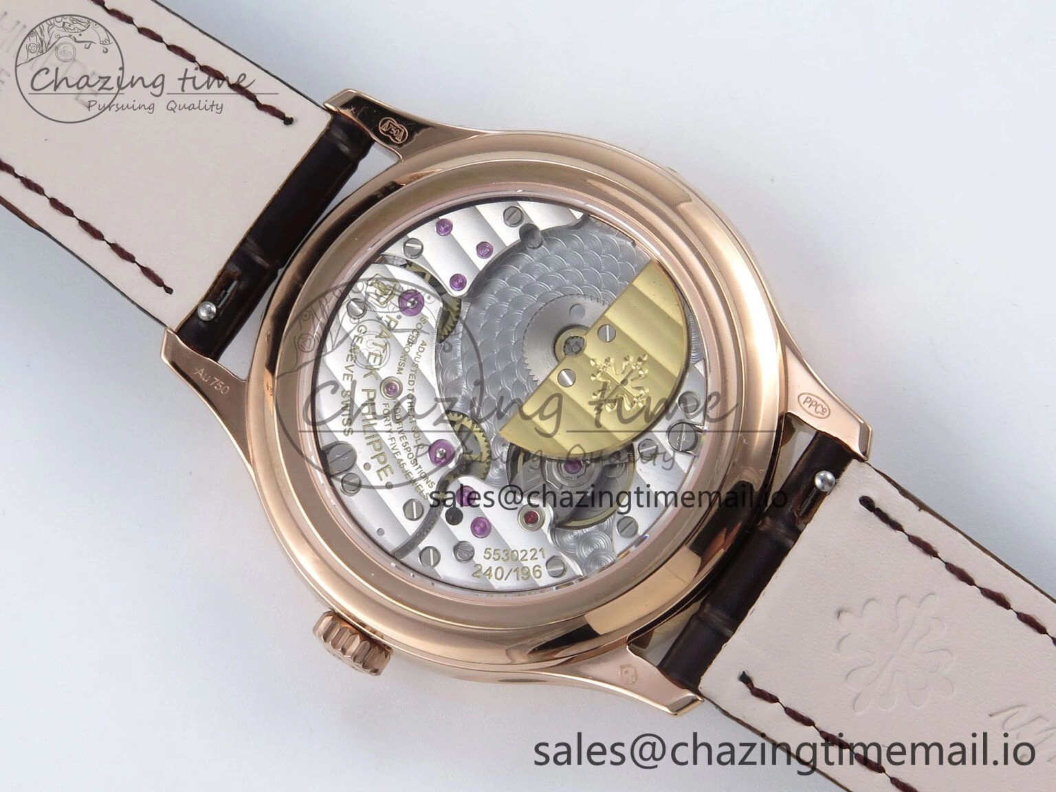 Perpetual Calendar 5140 RG 3KF Best Edition White Numeral Dial on Brown Leather Strap A240