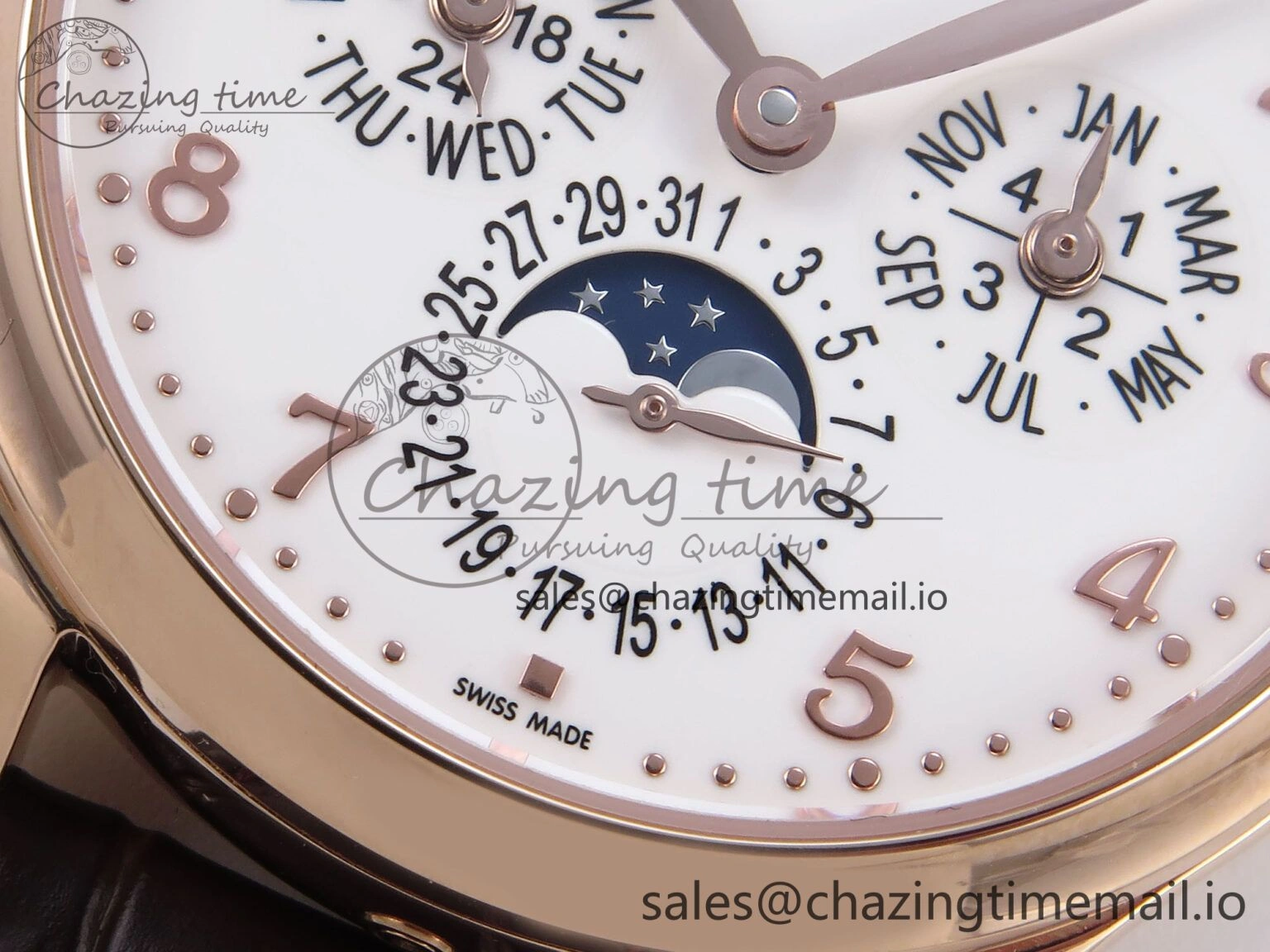 Perpetual Calendar 5140 RG 3KF Best Edition White Numeral Dial on Brown Leather Strap A240