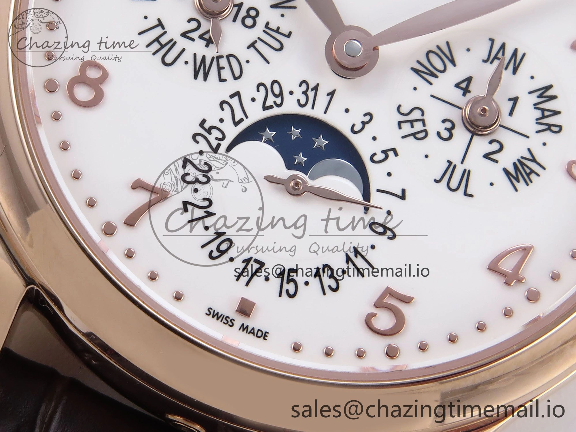 Perpetual Calendar 5140 RG 3KF Best Edition White Numeral Dial on Brown Leather Strap A240