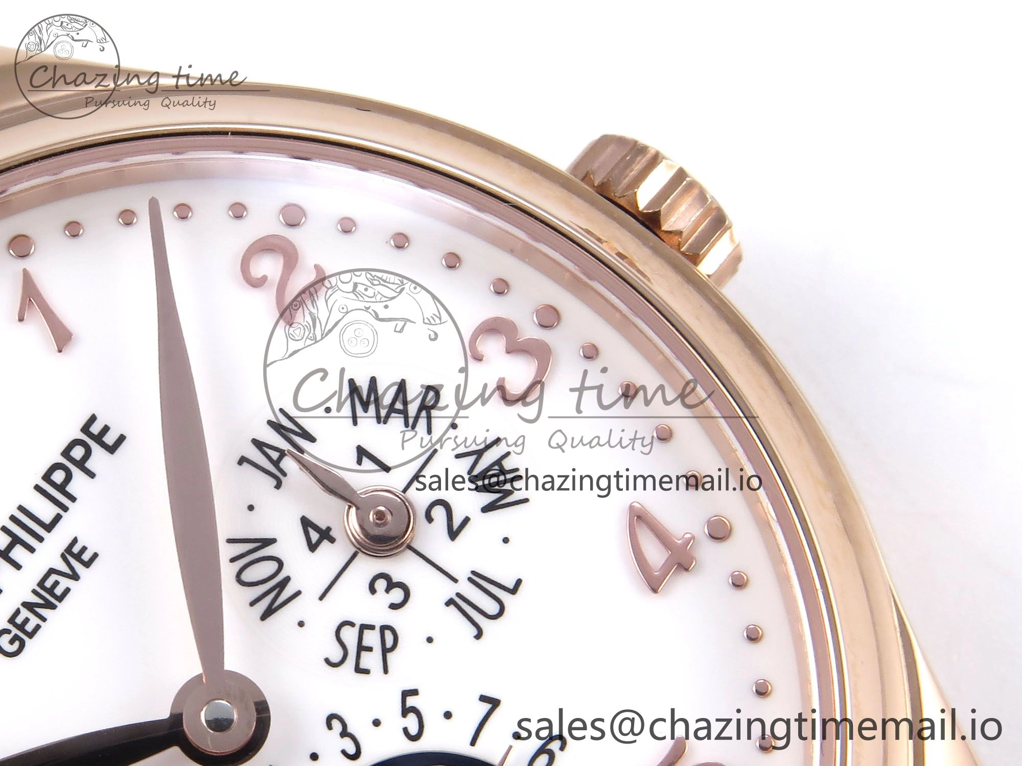Perpetual Calendar 5140 RG 3KF Best Edition White Numeral Dial on Brown Leather Strap A240