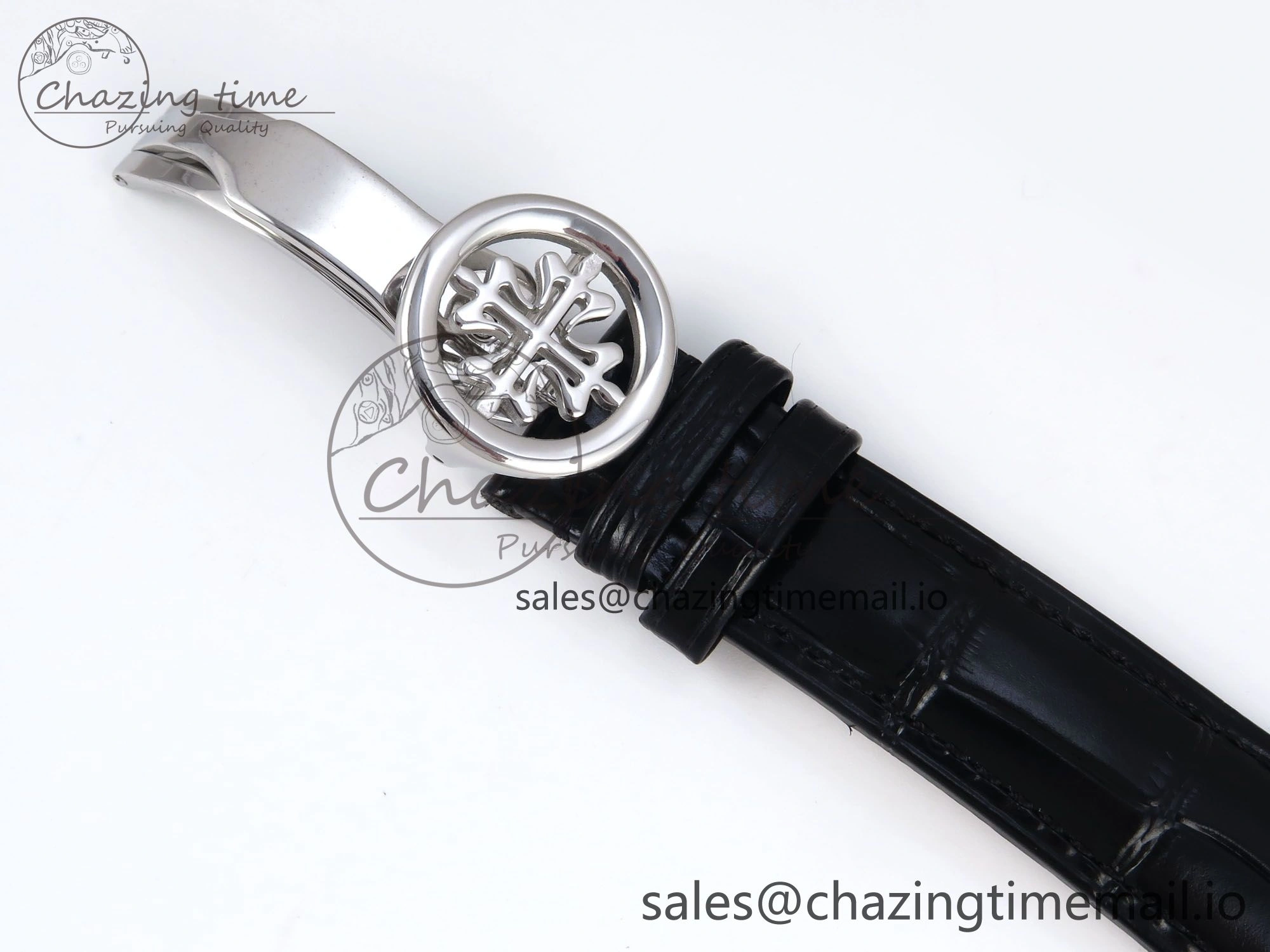Perpetual Calendar 5140 SS 3KF Best Edition Gray Dial on Black Leather Strap A240