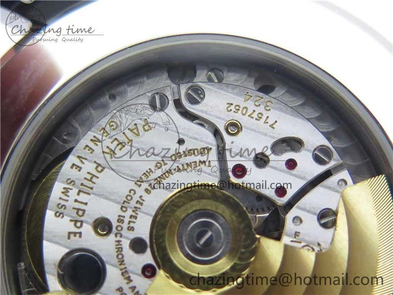 Perpetual Calendar 5320G-001 SS GSF 1:1 Best Edition Cream Dial on Leather Strap A324