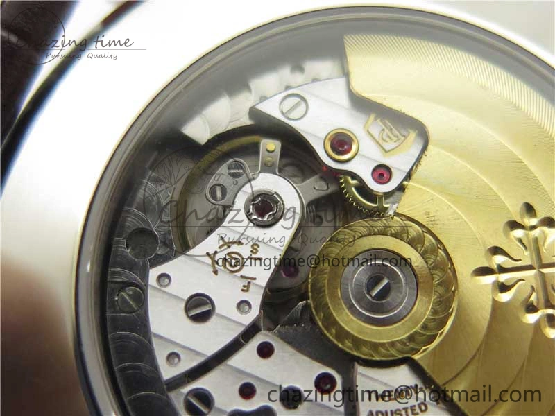 Perpetual Calendar 5320G-001 SS GSF 1:1 Best Edition Cream Dial on Leather Strap A324