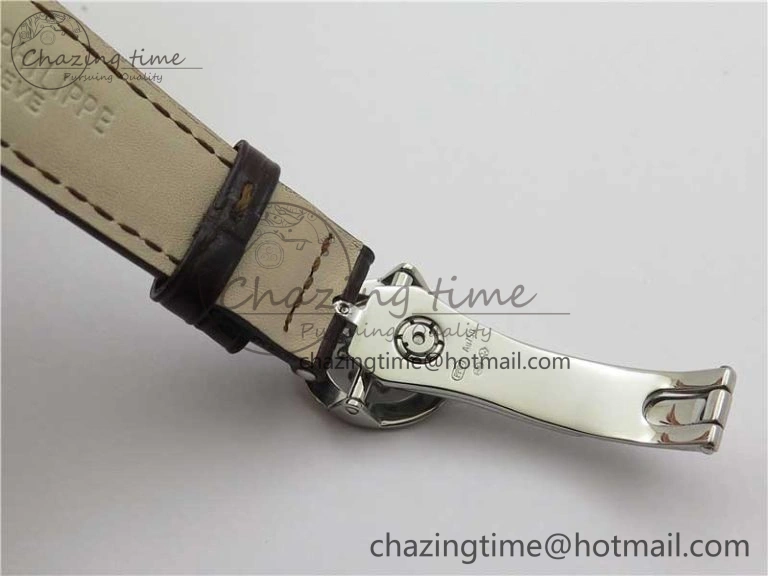 Perpetual Calendar 5320G-001 SS GSF 1:1 Best Edition Cream Dial on Leather Strap A324
