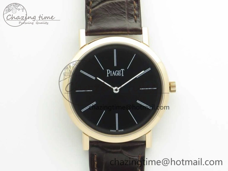 Piaget Polo RG Diamonds Dial Bezel MKF On Black Leather Strap MIYOTA9015 To 800P