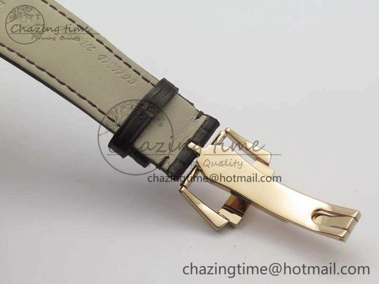 Piaget Polo RG Diamonds Dial Bezel MKF On Black Leather Strap MIYOTA9015 To 800P