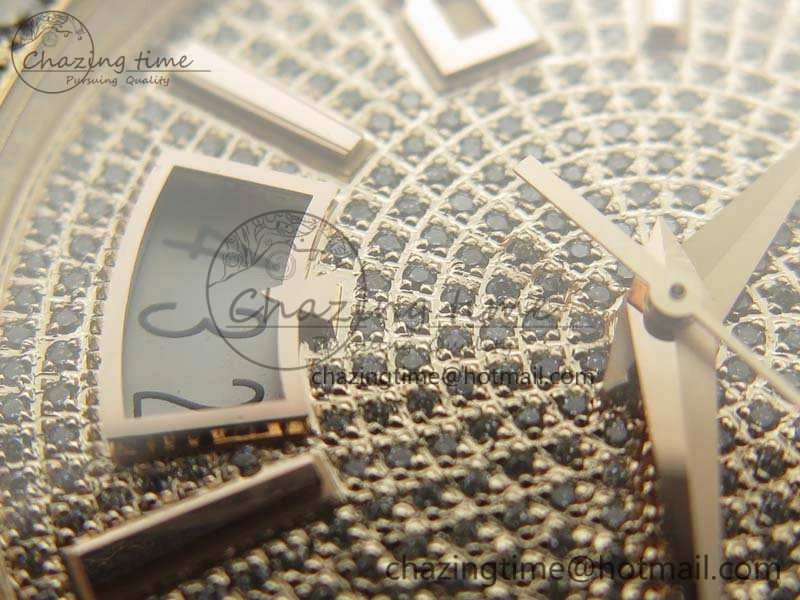 Piaget Polo RG Diamonds Dial Bezel MKF On Black Leather Strap MIYOTA9015 To 800P