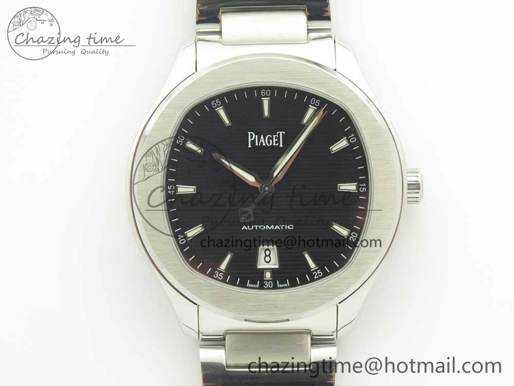 Piaget Polo S 42mm SS MKF 1:1 Best Edition Black Textured Dial on SS Bracelet A1110P