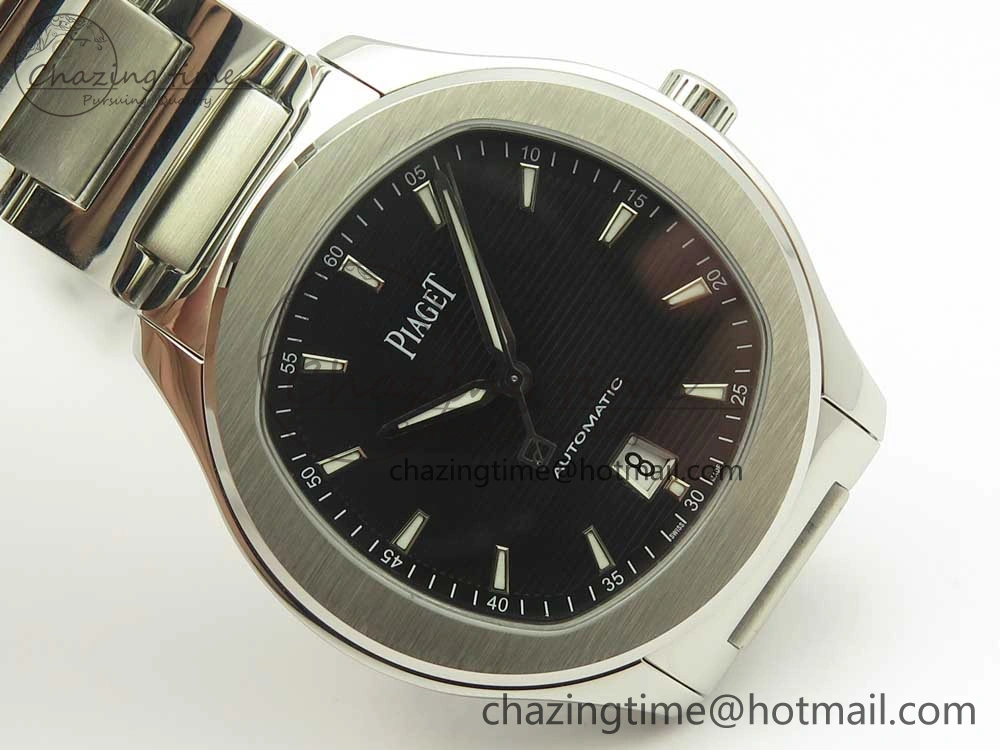 Piaget Polo S 42mm SS MKF 1:1 Best Edition Black Textured Dial on SS Bracelet A1110P