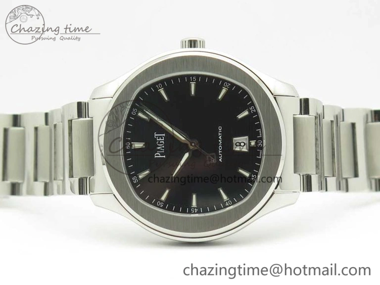 Piaget Polo S 42mm SS MKF 1:1 Best Edition Black Textured Dial on SS Bracelet A1110P