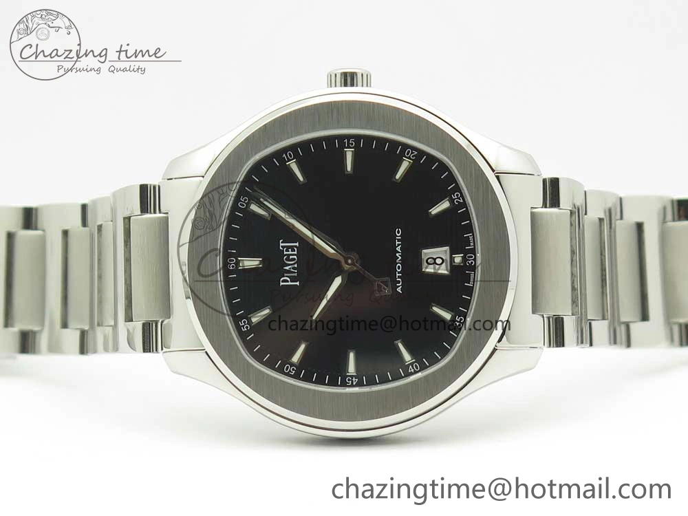 Piaget Polo S 42mm SS MKF 1:1 Best Edition Black Textured Dial on SS Bracelet A1110P