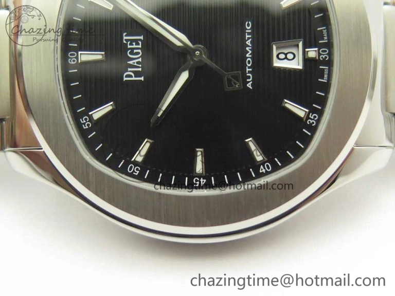 Piaget Polo S 42mm SS MKF 1:1 Best Edition Black Textured Dial on SS Bracelet A1110P