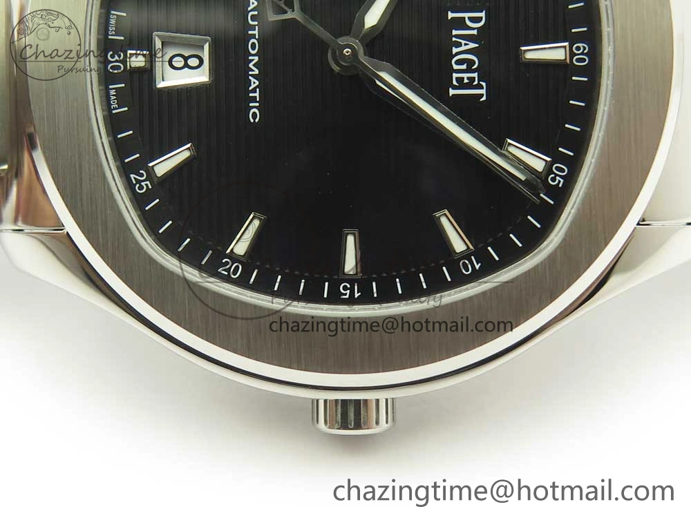 Piaget Polo S 42mm SS MKF 1:1 Best Edition Black Textured Dial on SS Bracelet A1110P