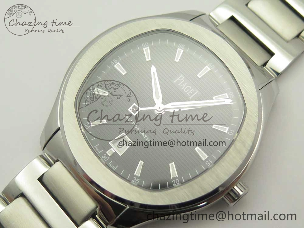 Piaget Polo S 42mm SS MKF 1:1 Best Edition Black Textured Dial on SS Bracelet A1110P