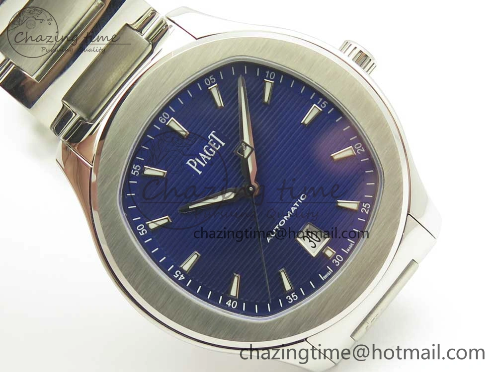 Piaget Polo S 42mm SS MKF 1:1 Best Edition Blue Textured Dial on SS Bracelet A1110P