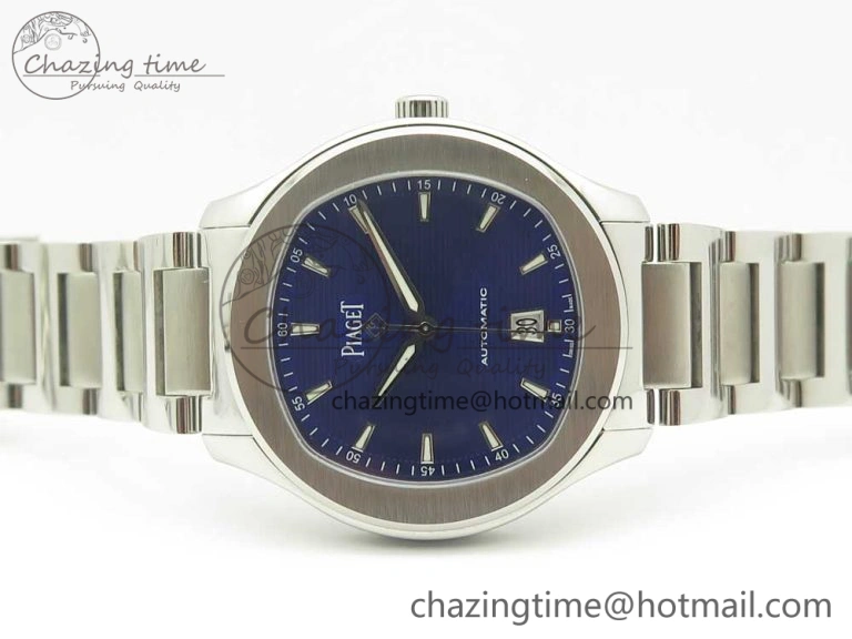 Piaget Polo S 42mm SS MKF 1:1 Best Edition Blue Textured Dial on SS Bracelet A1110P