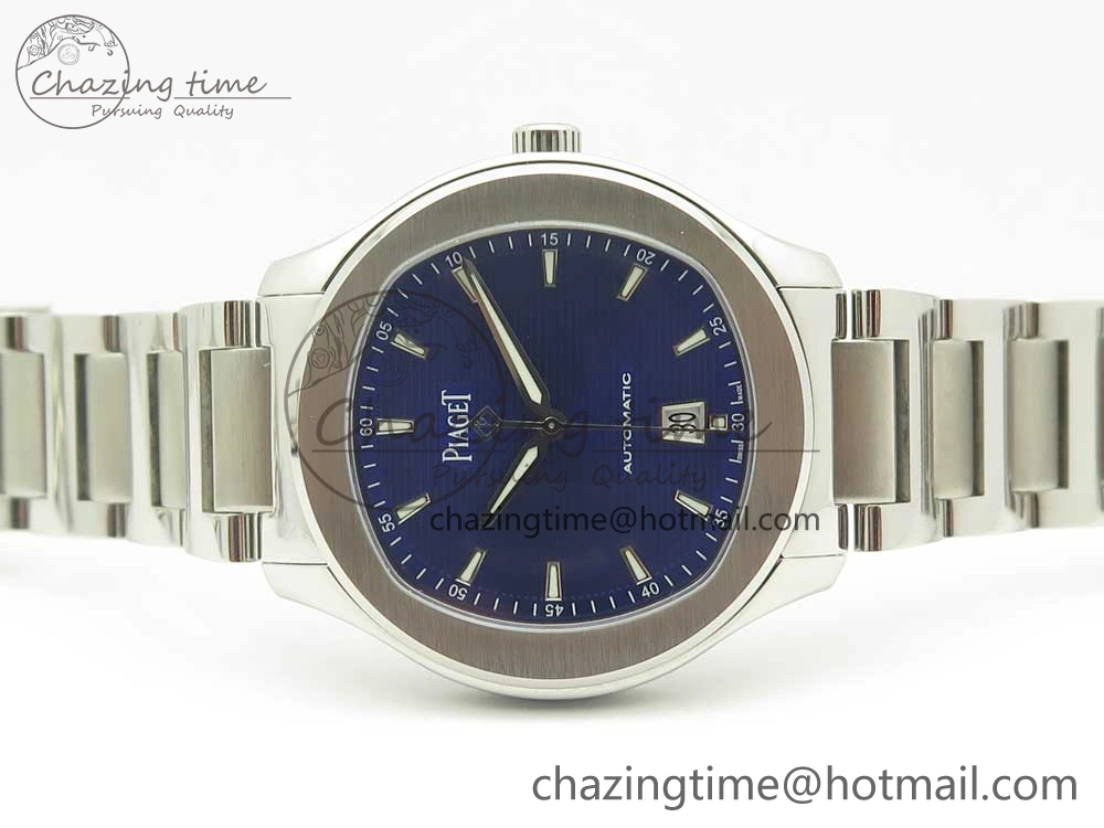 Piaget Polo S 42mm SS MKF 1:1 Best Edition Blue Textured Dial on SS Bracelet A1110P