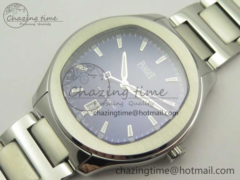 Piaget Polo S 42mm SS MKF 1:1 Best Edition Blue Textured Dial on SS Bracelet A1110P