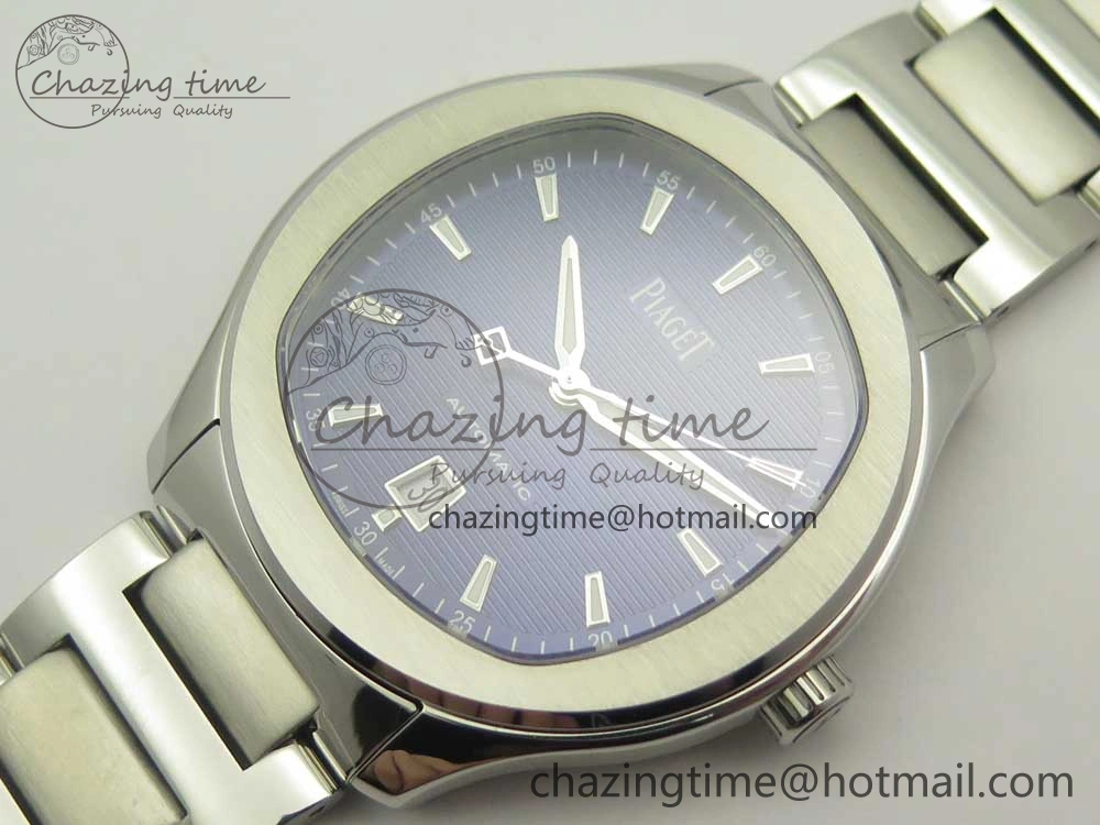 Piaget Polo S 42mm SS MKF 1:1 Best Edition Blue Textured Dial on SS Bracelet A1110P