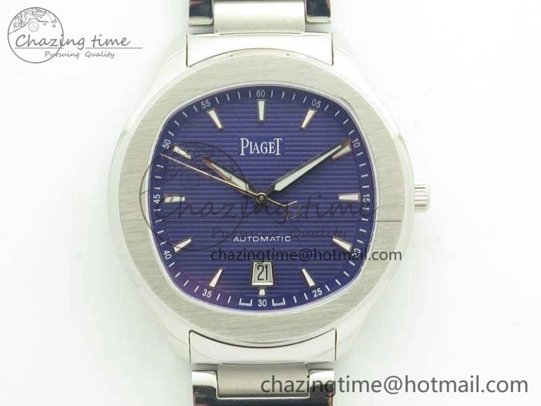 Piaget Polo S 42mm SS MKF 1:1 Best Edition Blue Textured Dial on SS Bracelet A1110P