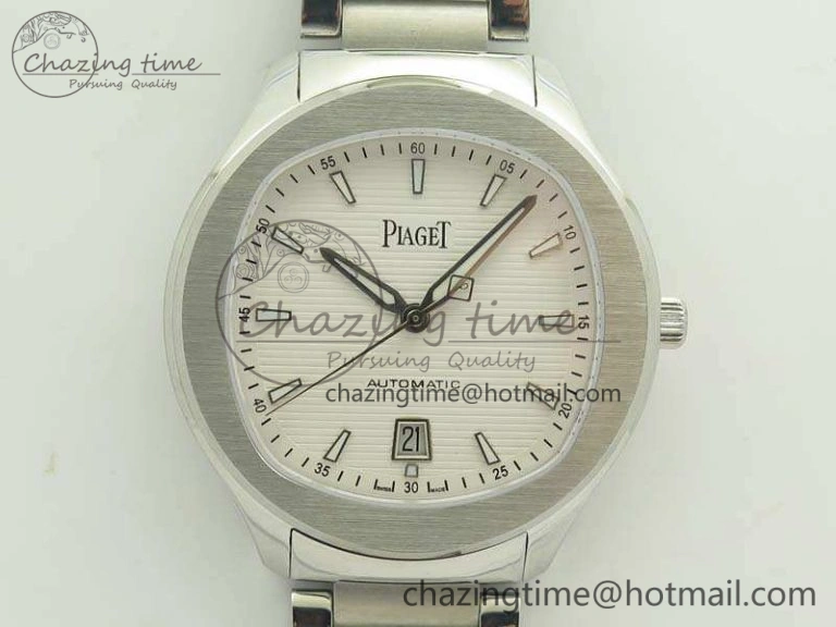 Piaget Polo S 42mm SS MKF 1:1 Best Edition Blue Textured Dial on SS Bracelet A1110P