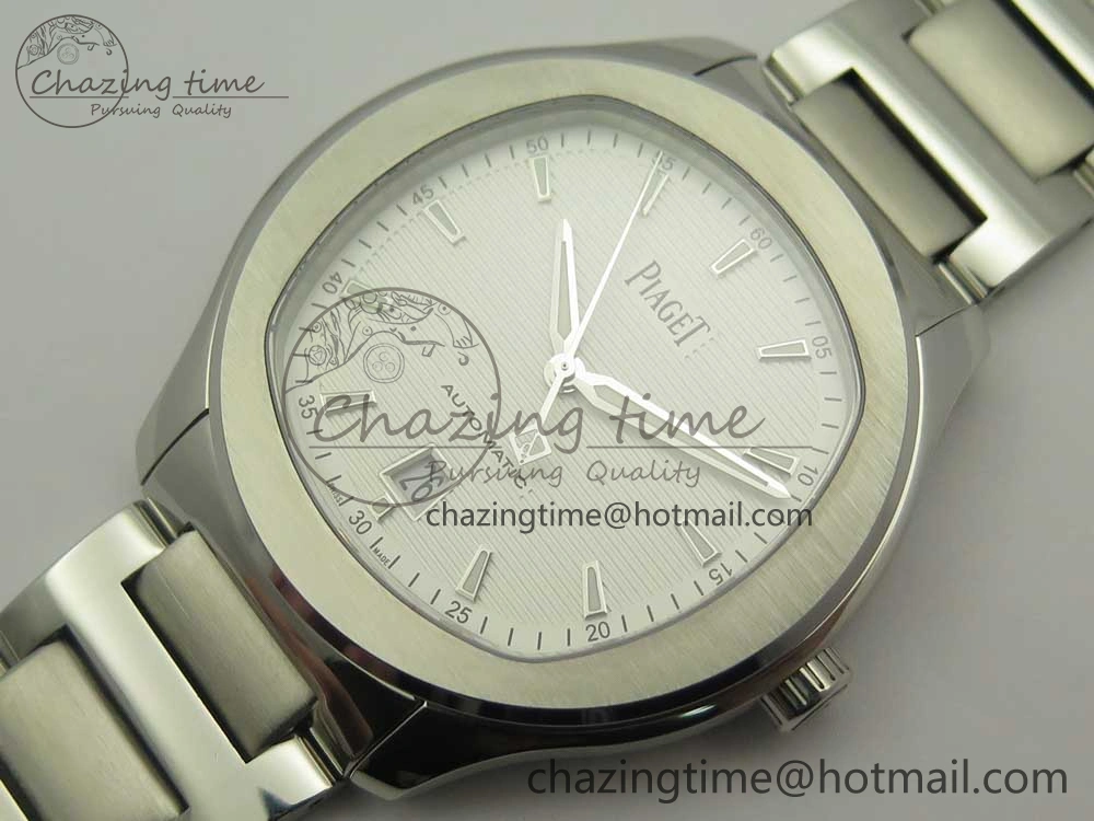 Piaget Polo S 42mm SS MKF 1:1 Best Edition White Textured Dial on SS Bracelet A1110P