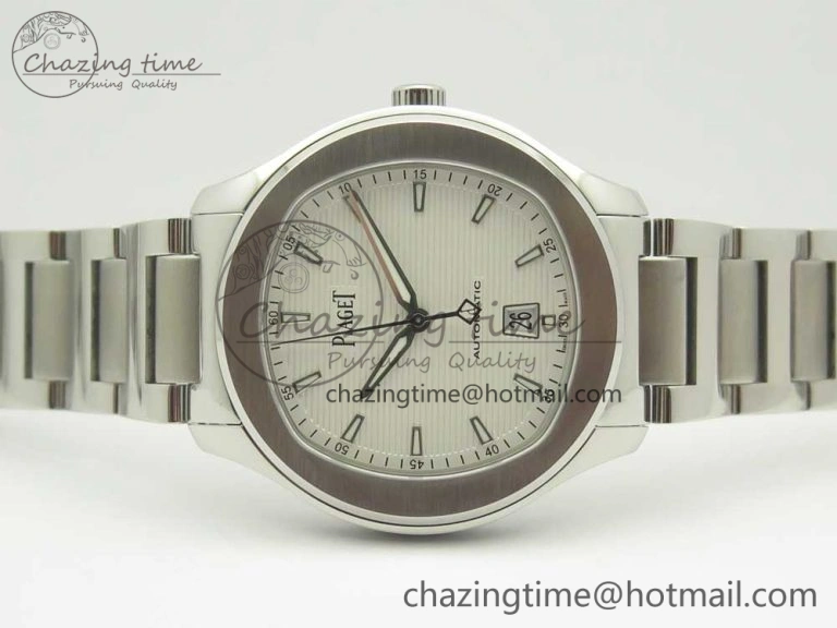 Piaget Polo S 42mm SS MKF 1:1 Best Edition White Textured Dial on SS Bracelet A1110P