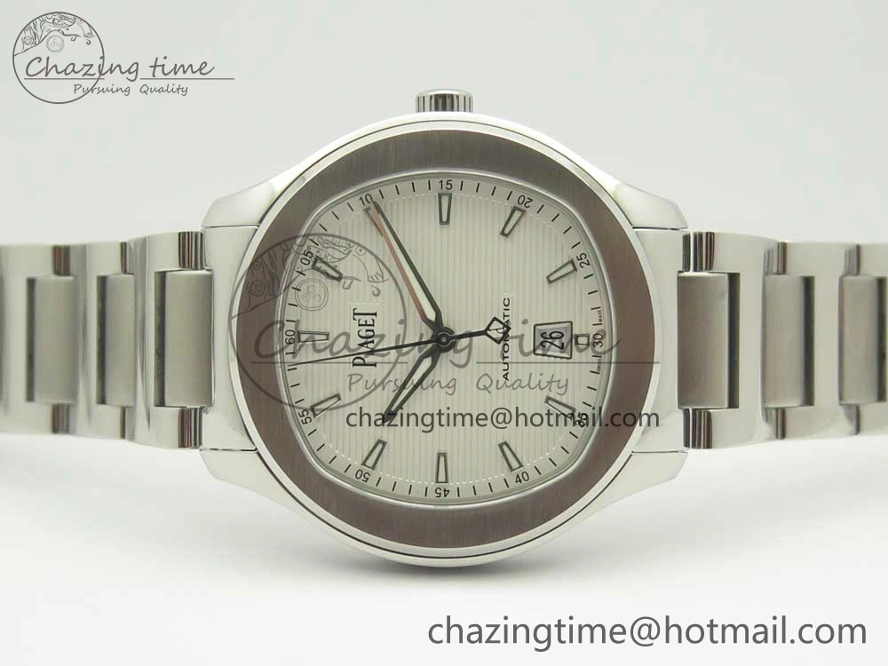 Piaget Polo S 42mm SS MKF 1:1 Best Edition White Textured Dial on SS Bracelet A1110P