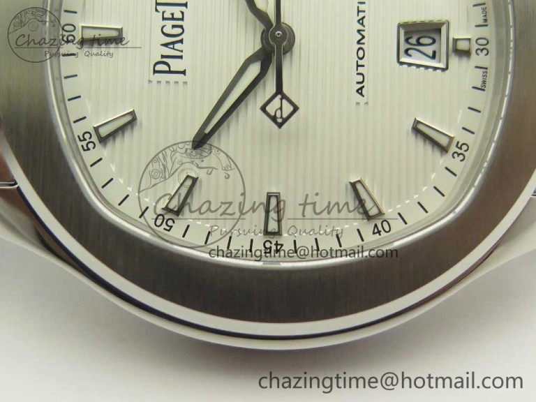 Piaget Polo S 42mm SS MKF 1:1 Best Edition White Textured Dial on SS Bracelet A1110P