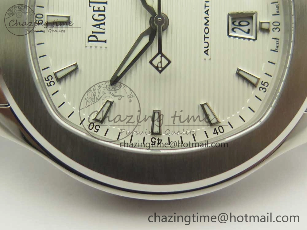 Piaget Polo S 42mm SS MKF 1:1 Best Edition White Textured Dial on SS Bracelet A1110P