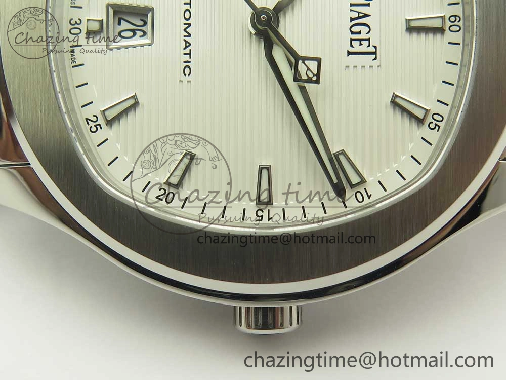 Piaget Polo S 42mm SS MKF 1:1 Best Edition White Textured Dial on SS Bracelet A1110P