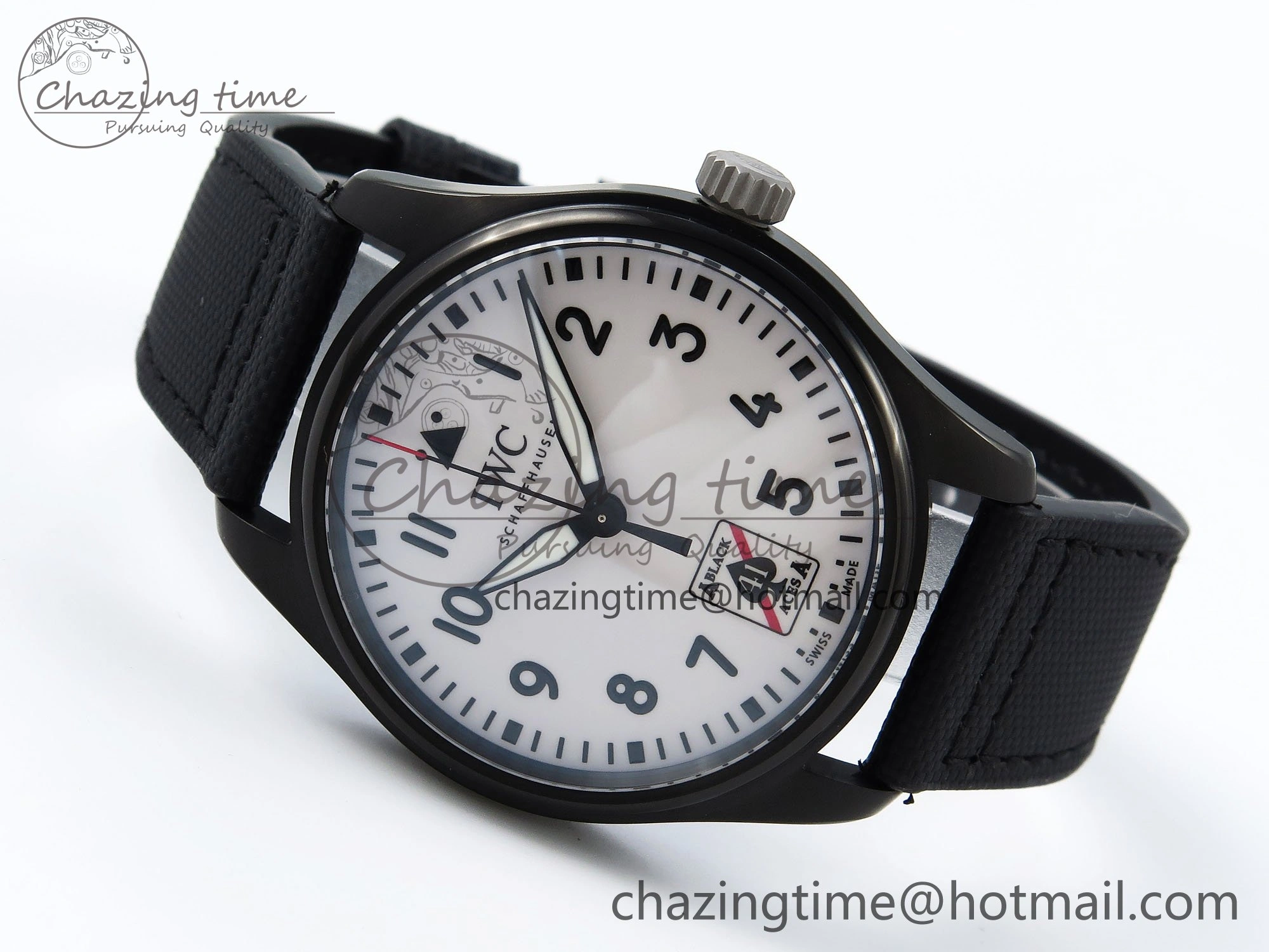 Pilot Black Ace BLSF 1:1 Best Edition White Lume Dial on Black Nylon Strap MIYOTA 9015
