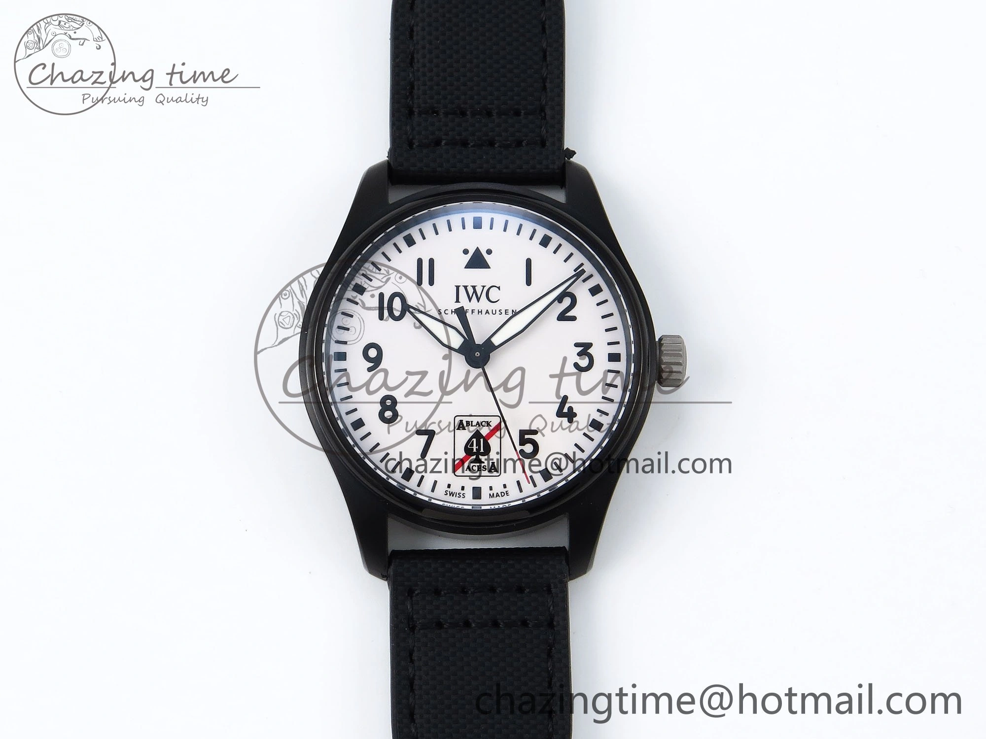 Pilot Black Ace BLSF 1:1 Best Edition White Lume Dial on Black Nylon Strap MIYOTA 9015