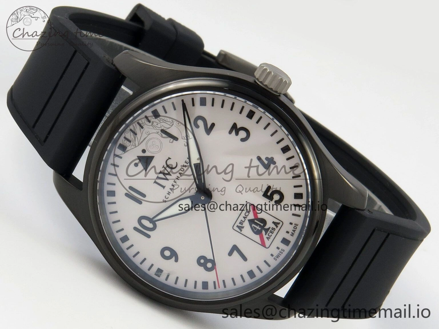 Pilot Black Ace BLSF 1:1 Best Edition White Lume Dial on Black Rubber Strap MIYOTA 9015