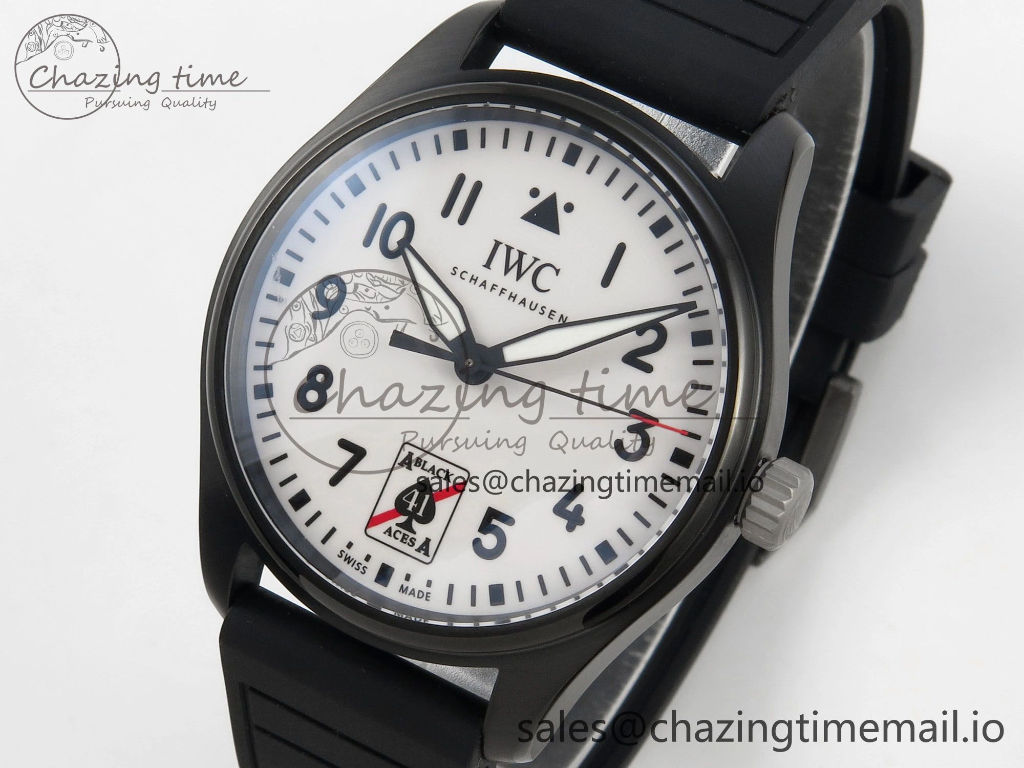 Pilot Black Ace BLSF 1:1 Best Edition White Lume Dial on Black Rubber Strap MIYOTA 9015