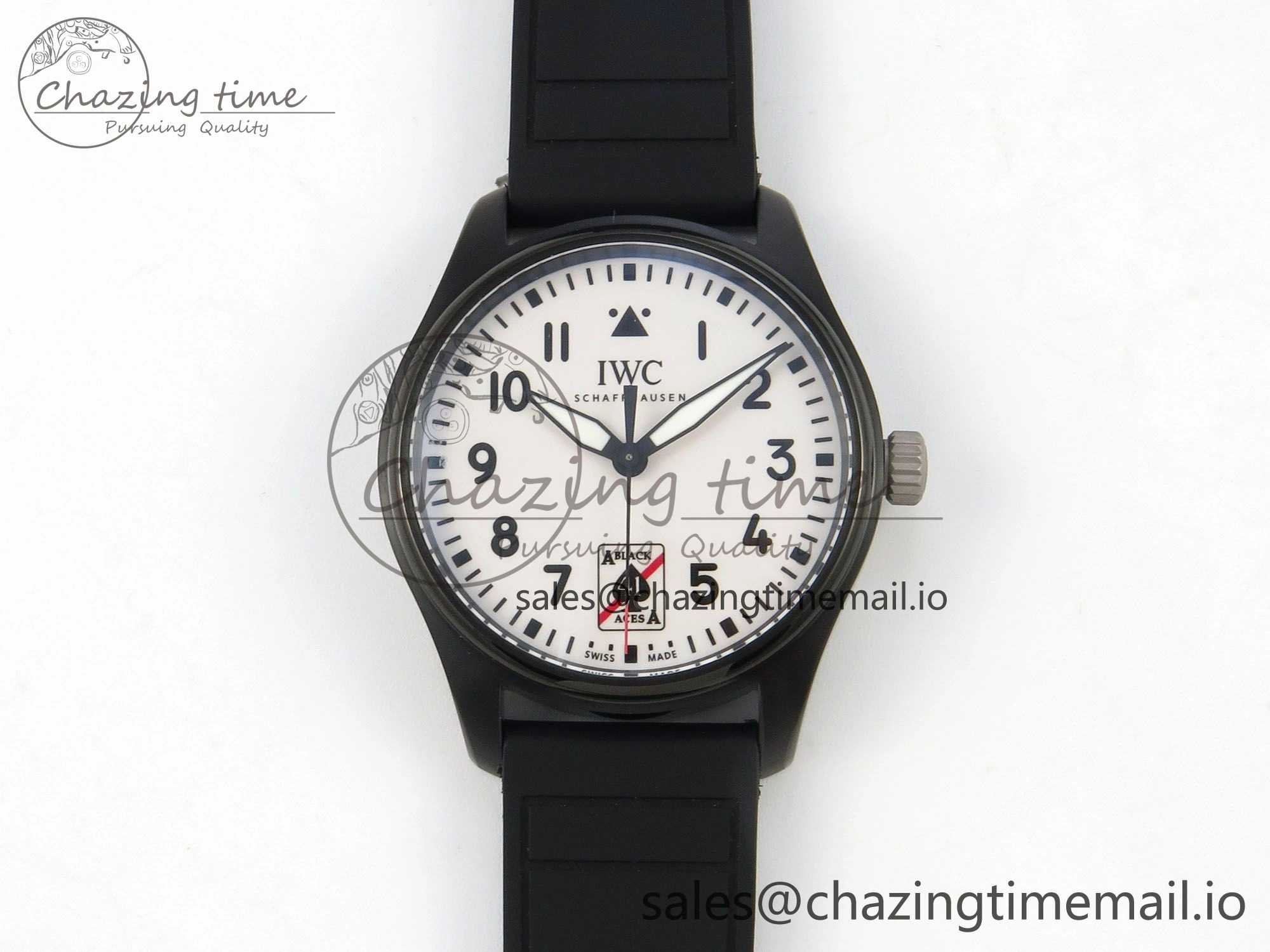 Pilot Black Ace BLSF 1:1 Best Edition White Lume Dial on Black Rubber Strap MIYOTA 9015