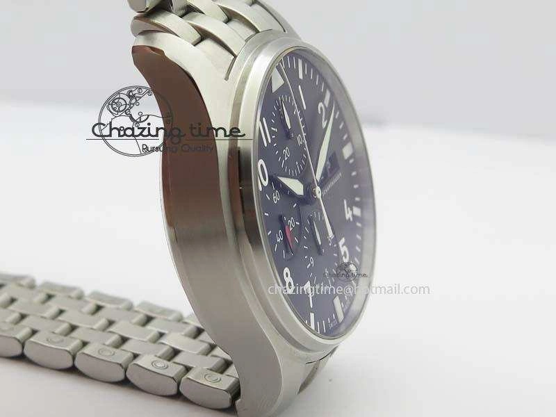 Pilot Chrono 2016 IW377710 ZF 1:1 Best Edition Black Dial On SS Bracelet A7750 V2