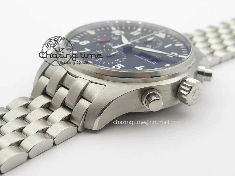 Pilot Chrono 2016 IW377710 ZF 1:1 Best Edition Black Dial On SS Bracelet A7750 V2