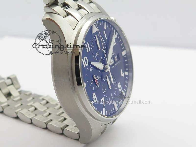 Pilot Chrono 2016 IW377714 ZF 1:1 Best Edition Blue Dial On SS Bracelet A7750 V2