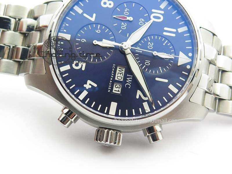 Pilot Chrono 2016 IW377714 ZF 1:1 Best Edition Blue Dial On SS Bracelet A7750 V2