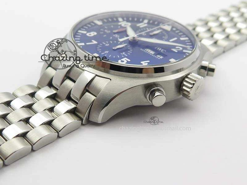 Pilot Chrono 2016 IW377714 ZF 1:1 Best Edition Blue Dial On SS Bracelet A7750 V2